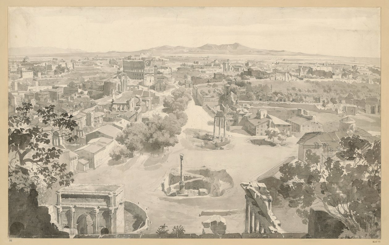 Panorama di Roma in direzione nord-ovest dalla Torre del Campidoglio da Ernst Fries