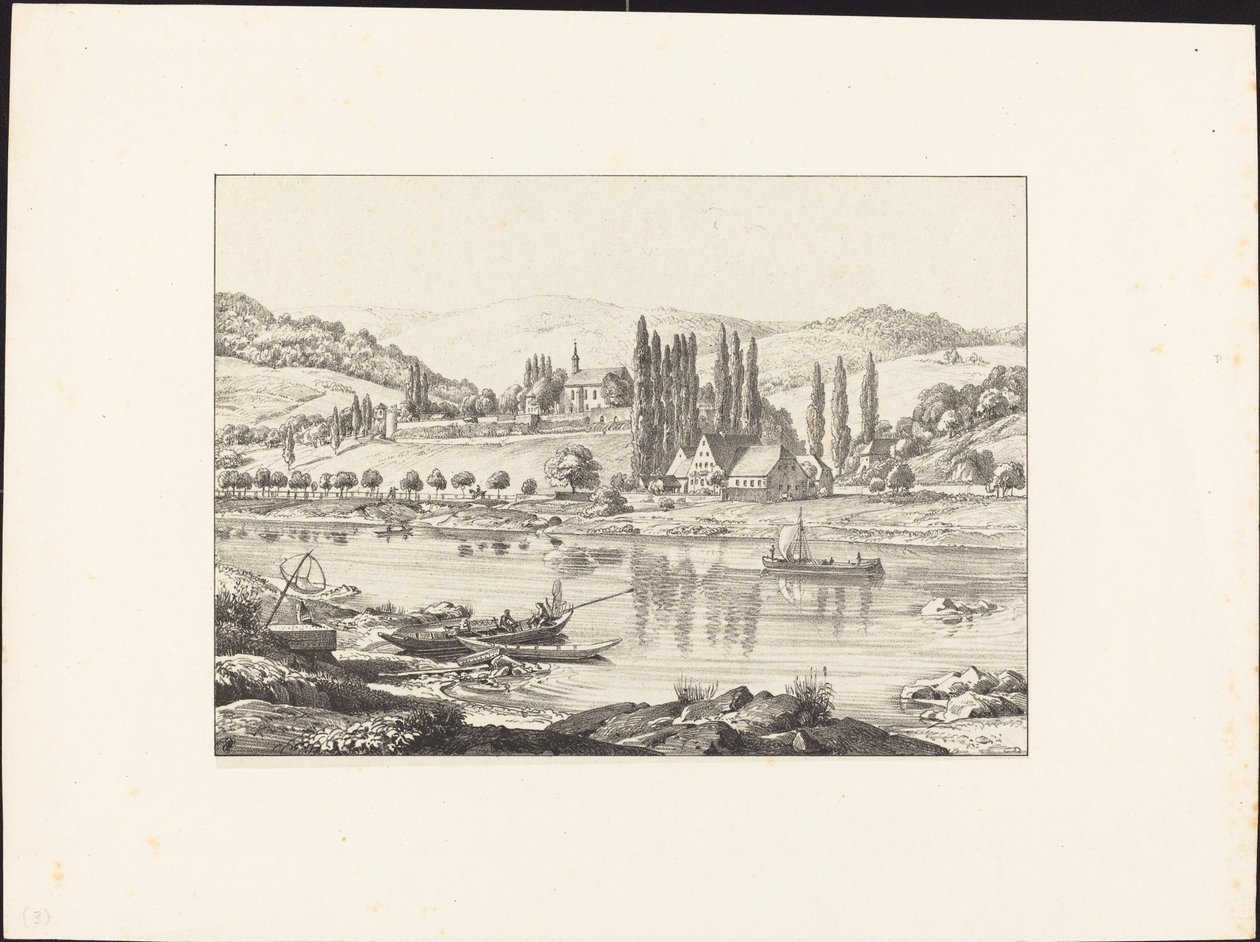 Il convento di Neuberg da Schlierbach da Ernst Fries
