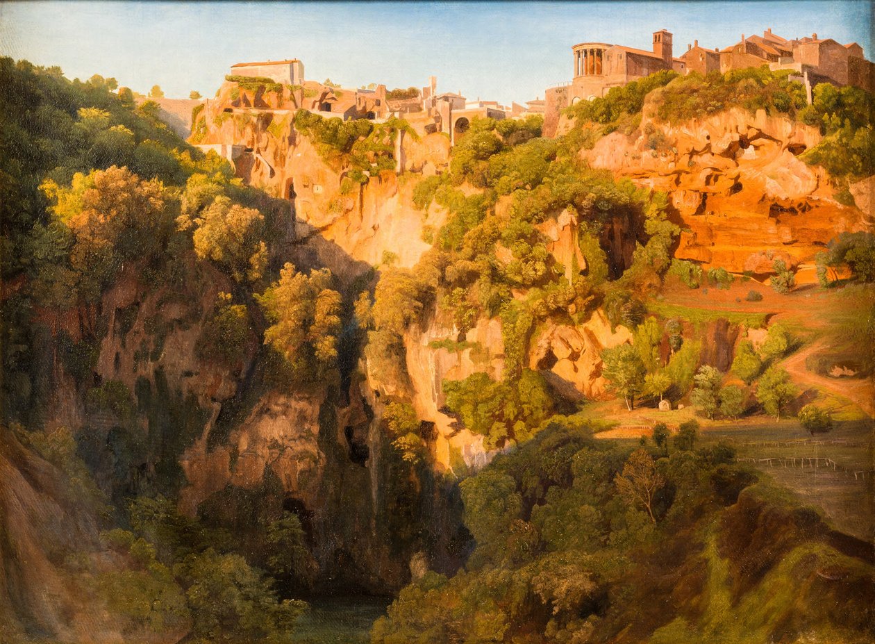 Le cascate di Tivoli con il Ponte Lupo, il Tempio di Vesta e il Tempio della Sibilla
Le cascate di Tivoli con il Ponte Lupo, il Tempio di Vesta e il Tempio della Sibilla da Ernst Fries