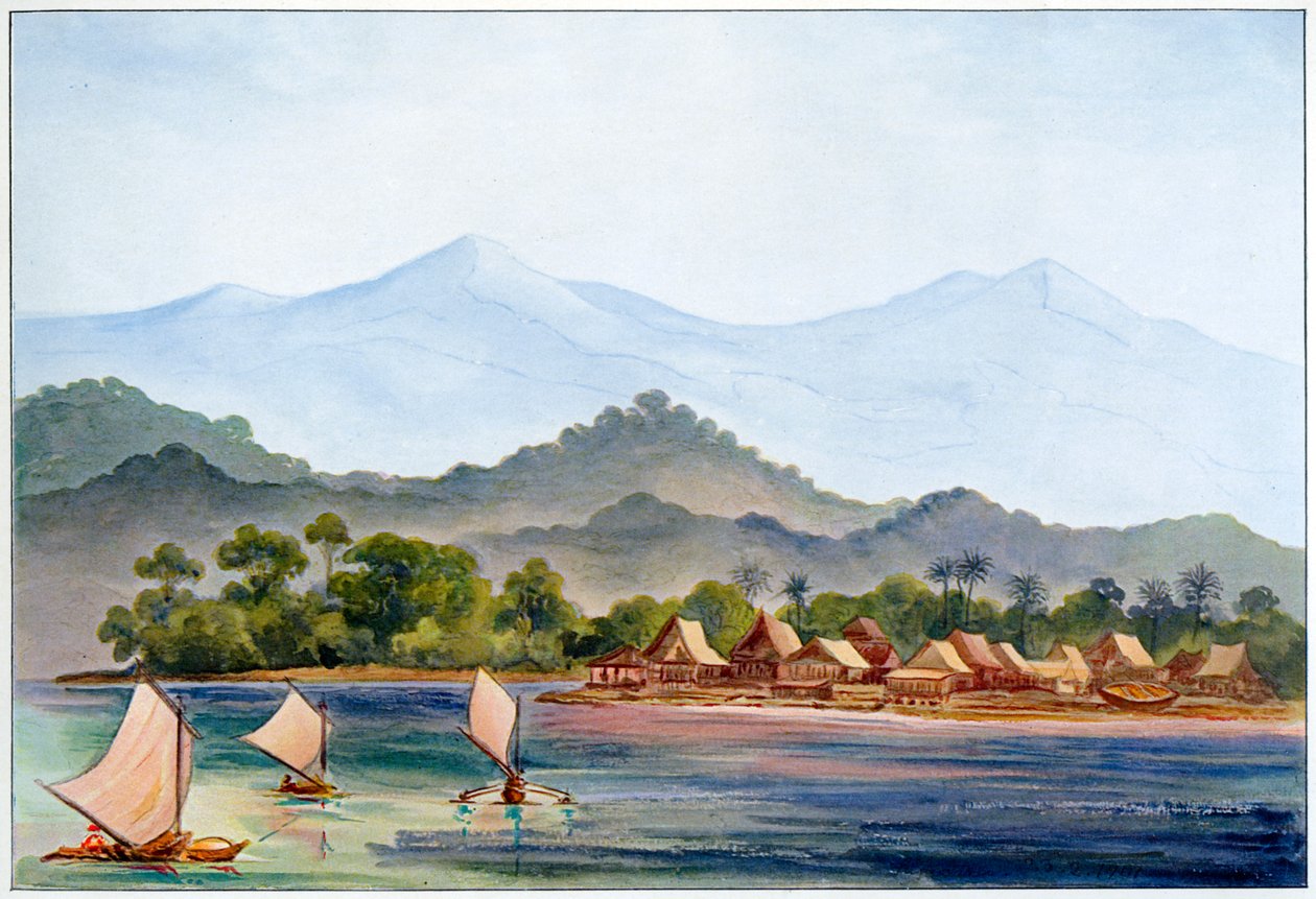 Villaggio, Sumatra, Indonesia da Ernst Haeckel