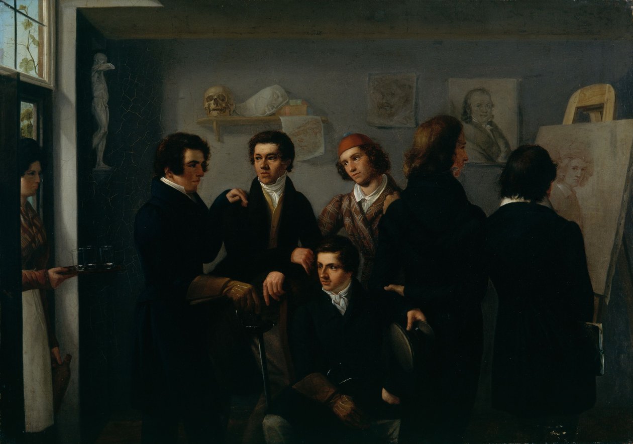 Gruppo di ritratti di giovani artisti da Ernst Hampe