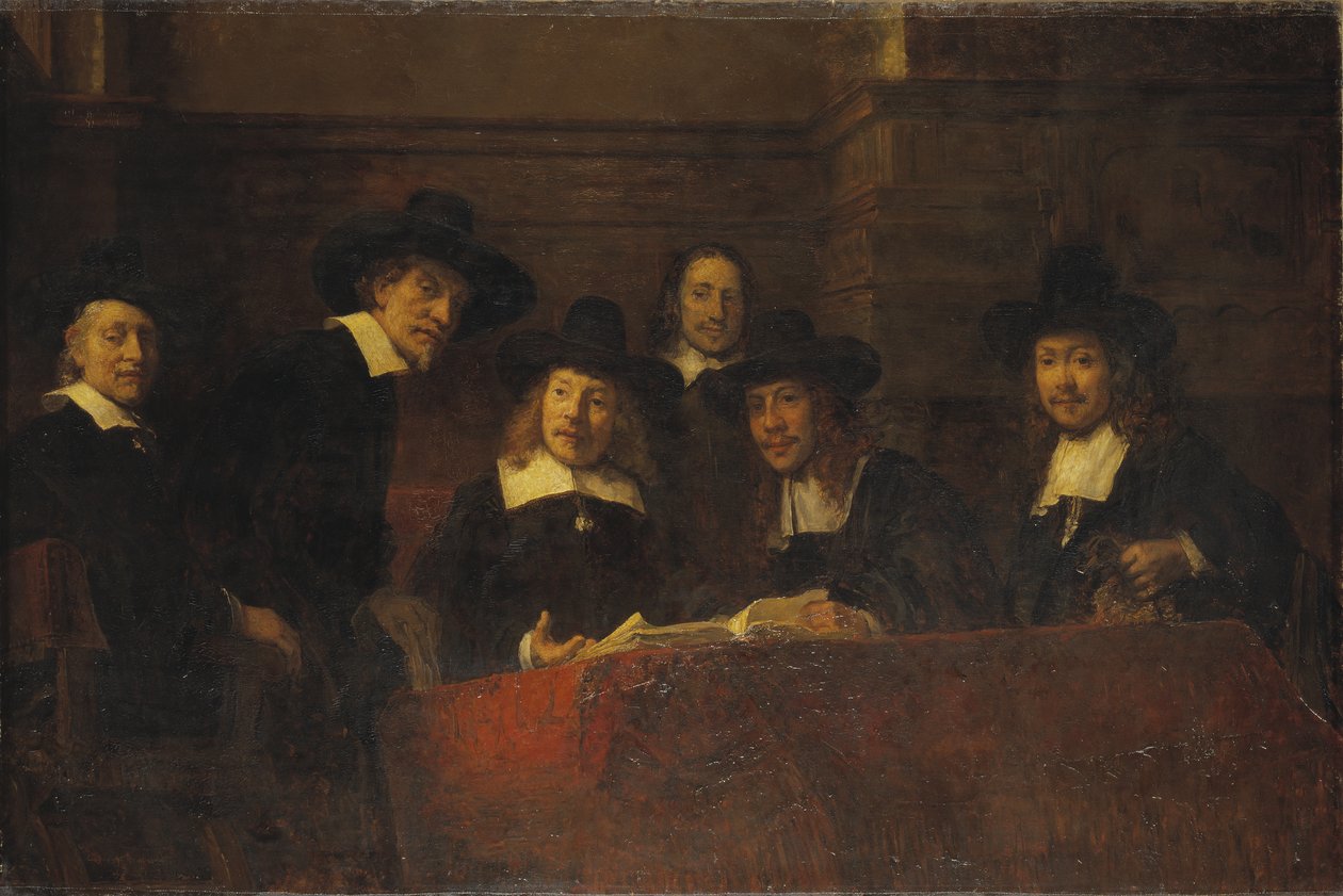 Staalmeesters, dopo Rembrandt, 1876-77 da Ernst Josephson