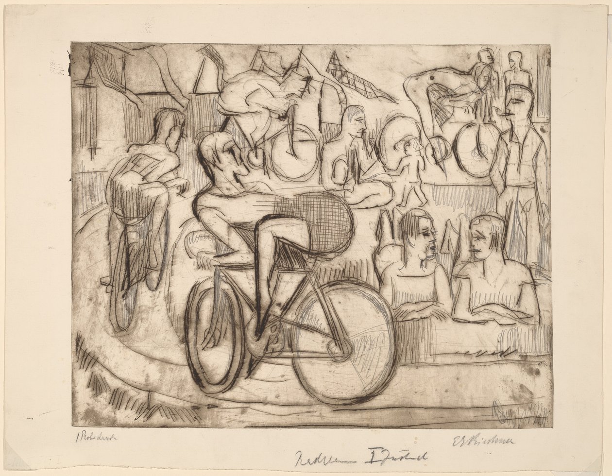 Gara ciclistica, 1926 da Ernst Ludwig Kirchner