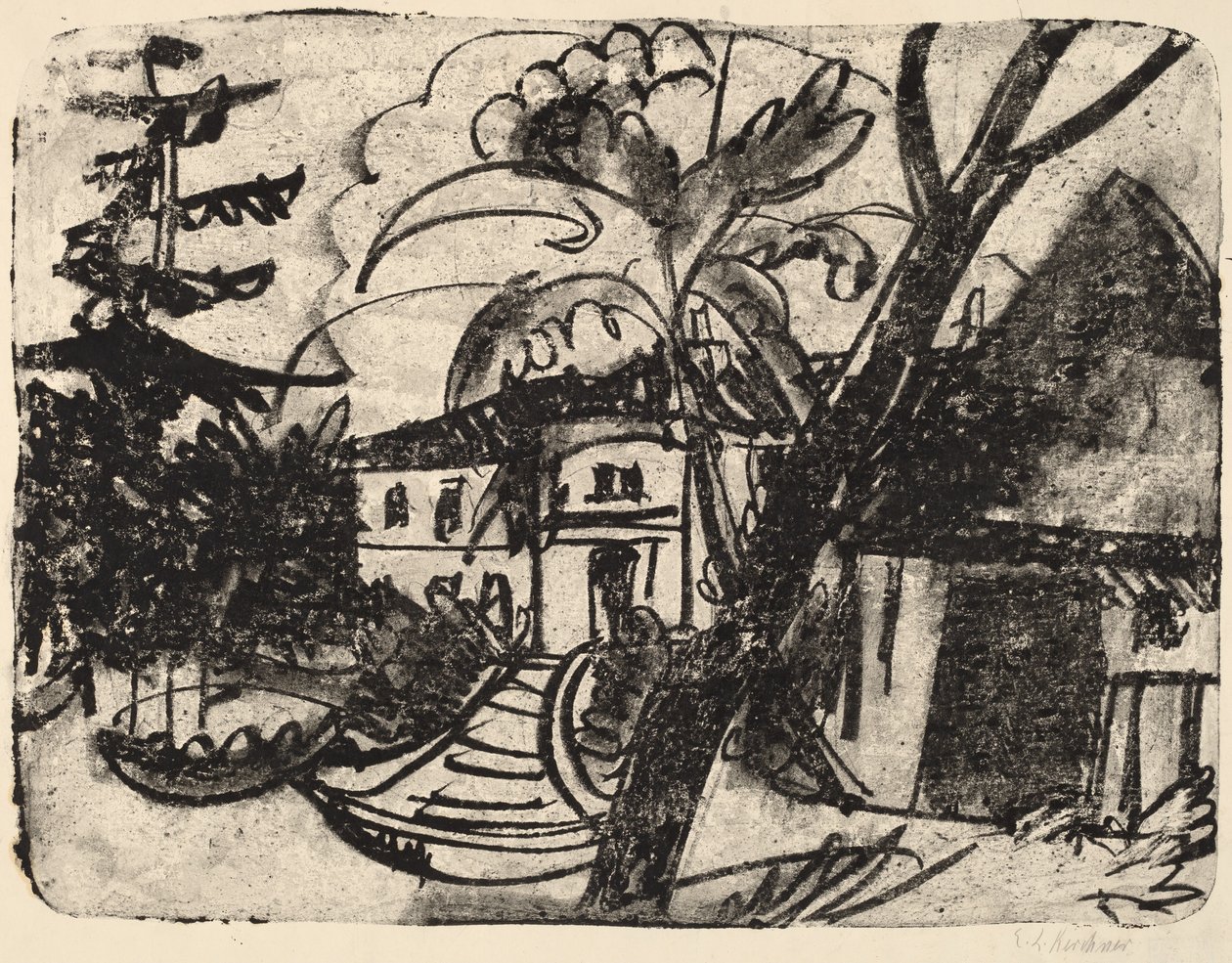 Fattoria danese con casa padronale da Ernst Ludwig Kirchner