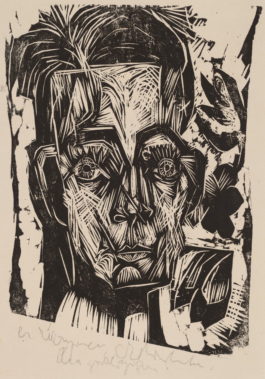 Testa del dottor Robert Binswanger lo studente da Ernst Ludwig Kirchner