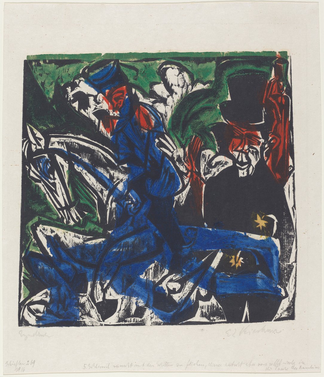 La meravigliosa storia di Peter Schlemihl: Incontro di Schlemihl con il grigio da Ernst Ludwig Kirchner
