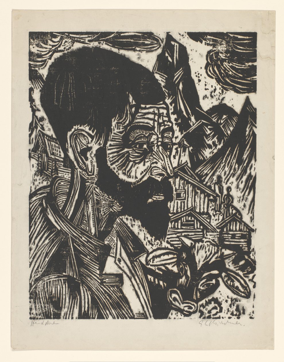 Sennkopf (Martin Schmied) da Ernst Ludwig Kirchner (signed by artist)