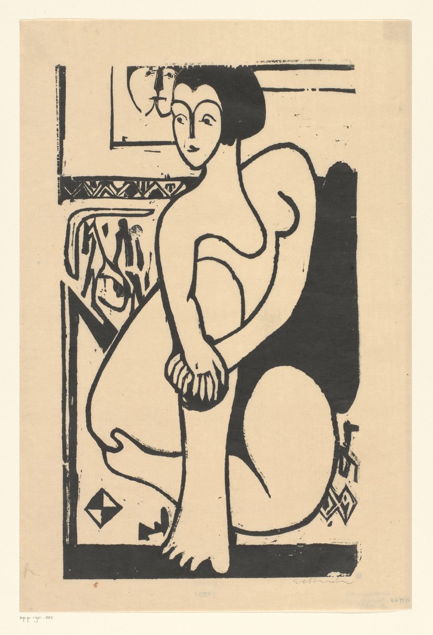 Nudo seduto da Ernst Ludwig Kirchner (signed by artist)