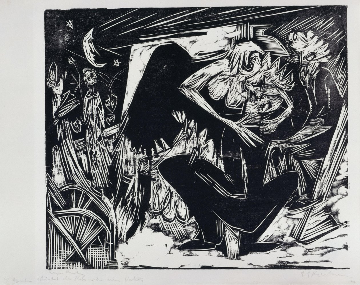 Absalom violenta le prostitute da Ernst Ludwig Kirchner