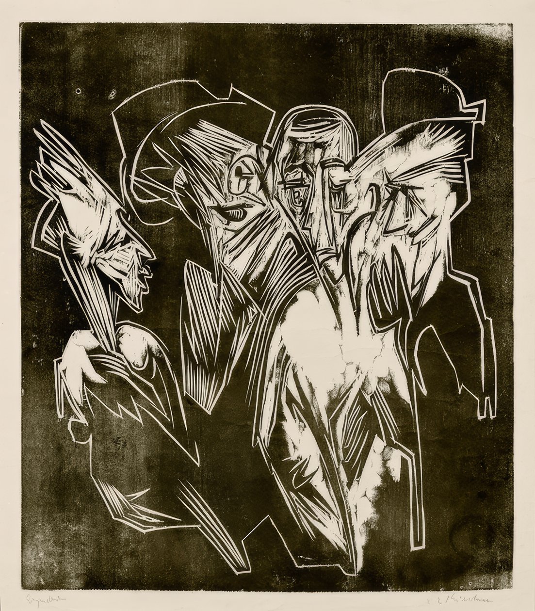 Assalonne e i suoi consiglieri da Ernst Ludwig Kirchner