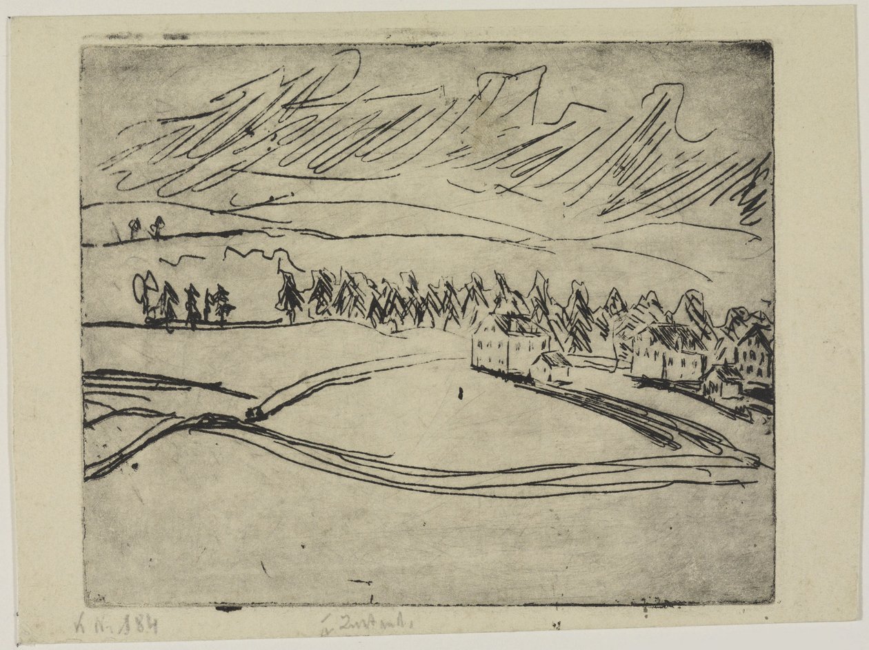 Campi e case nei Monti Metalliferi da Ernst Ludwig Kirchner
