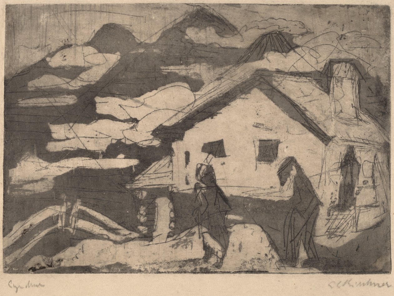 Baite Alpine nella Nebbia da Ernst Ludwig Kirchner