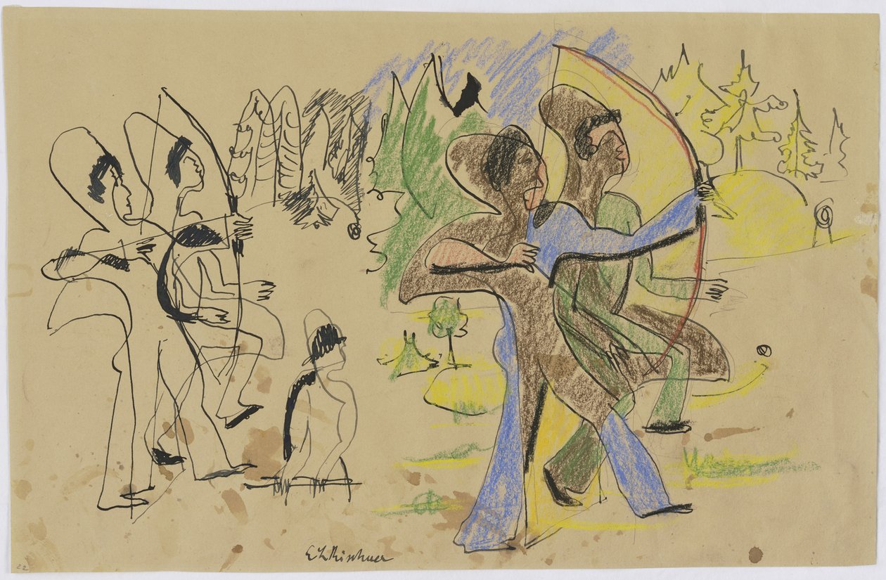 Arcieri, c.1935 da Ernst Ludwig Kirchner