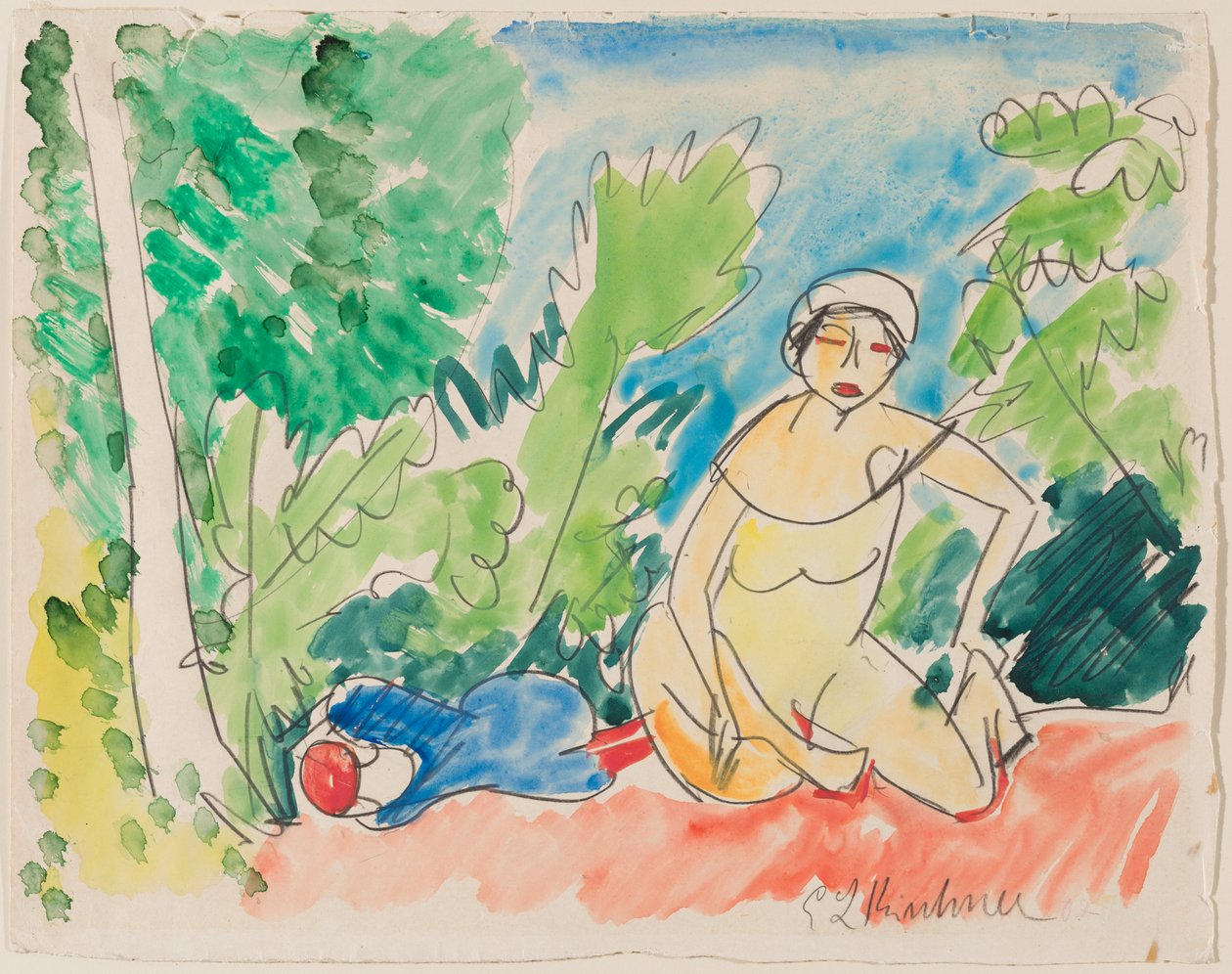 Bagnanti al lago da Ernst Ludwig Kirchner