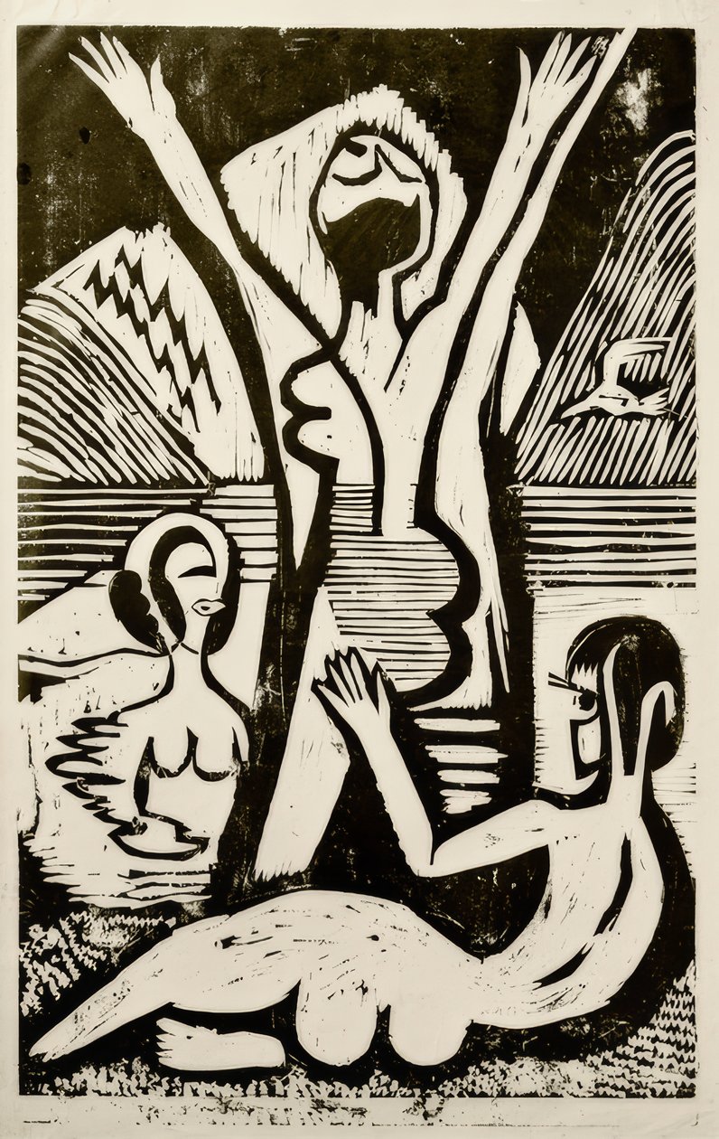Bagnanti al lago da Ernst Ludwig Kirchner