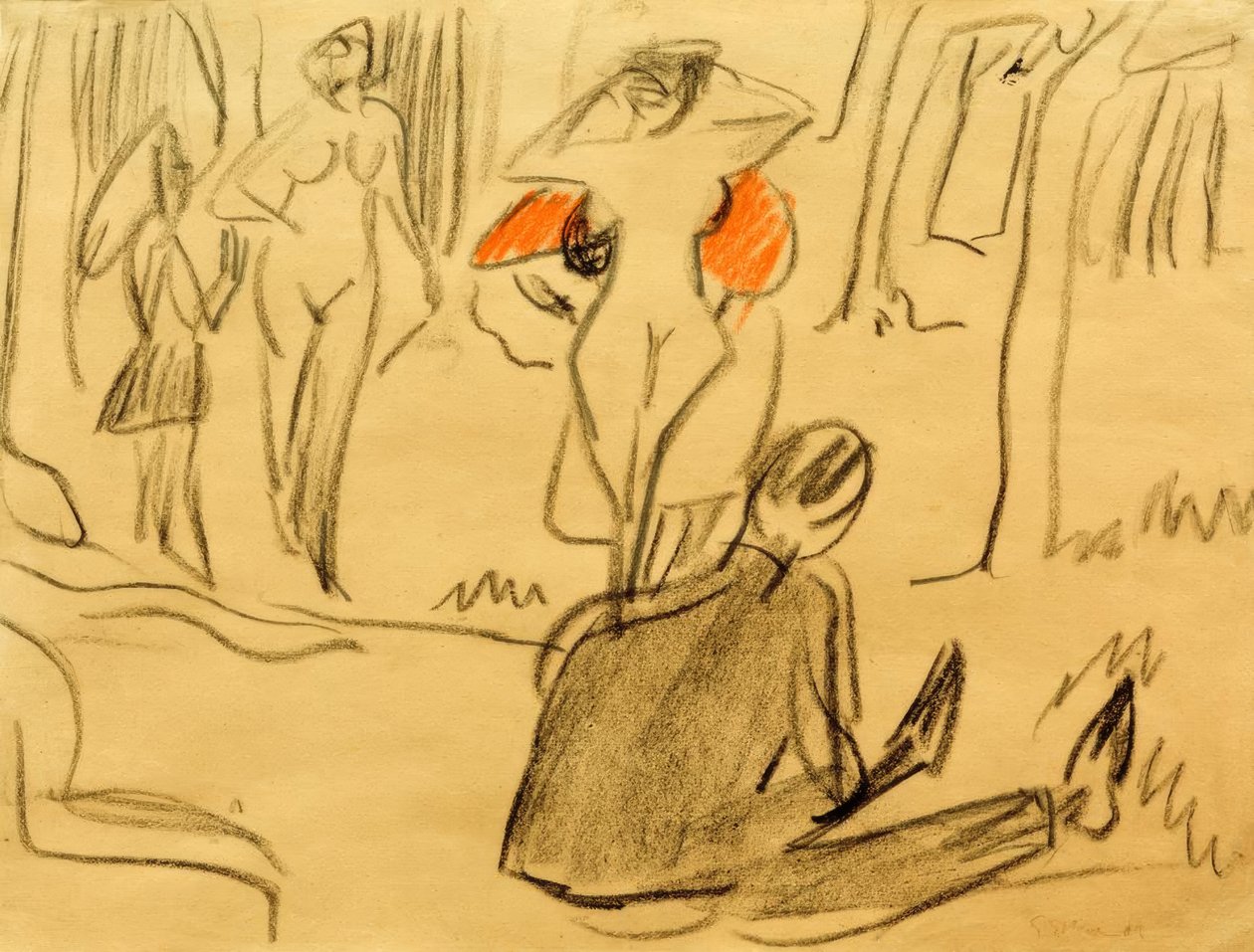 Bagnanti a Moritzburg da Ernst Ludwig Kirchner