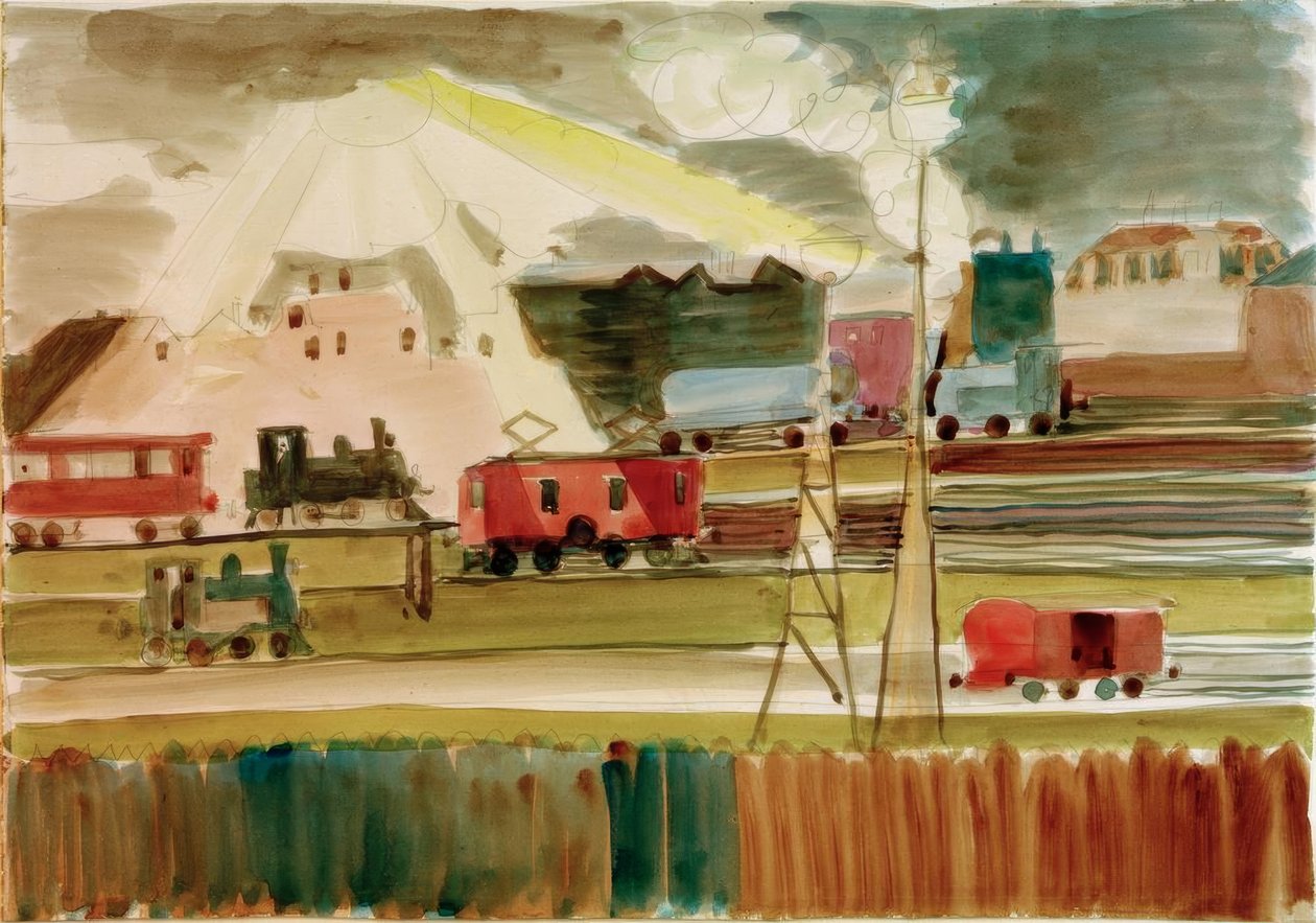 Stazione al tramonto da Ernst Ludwig Kirchner