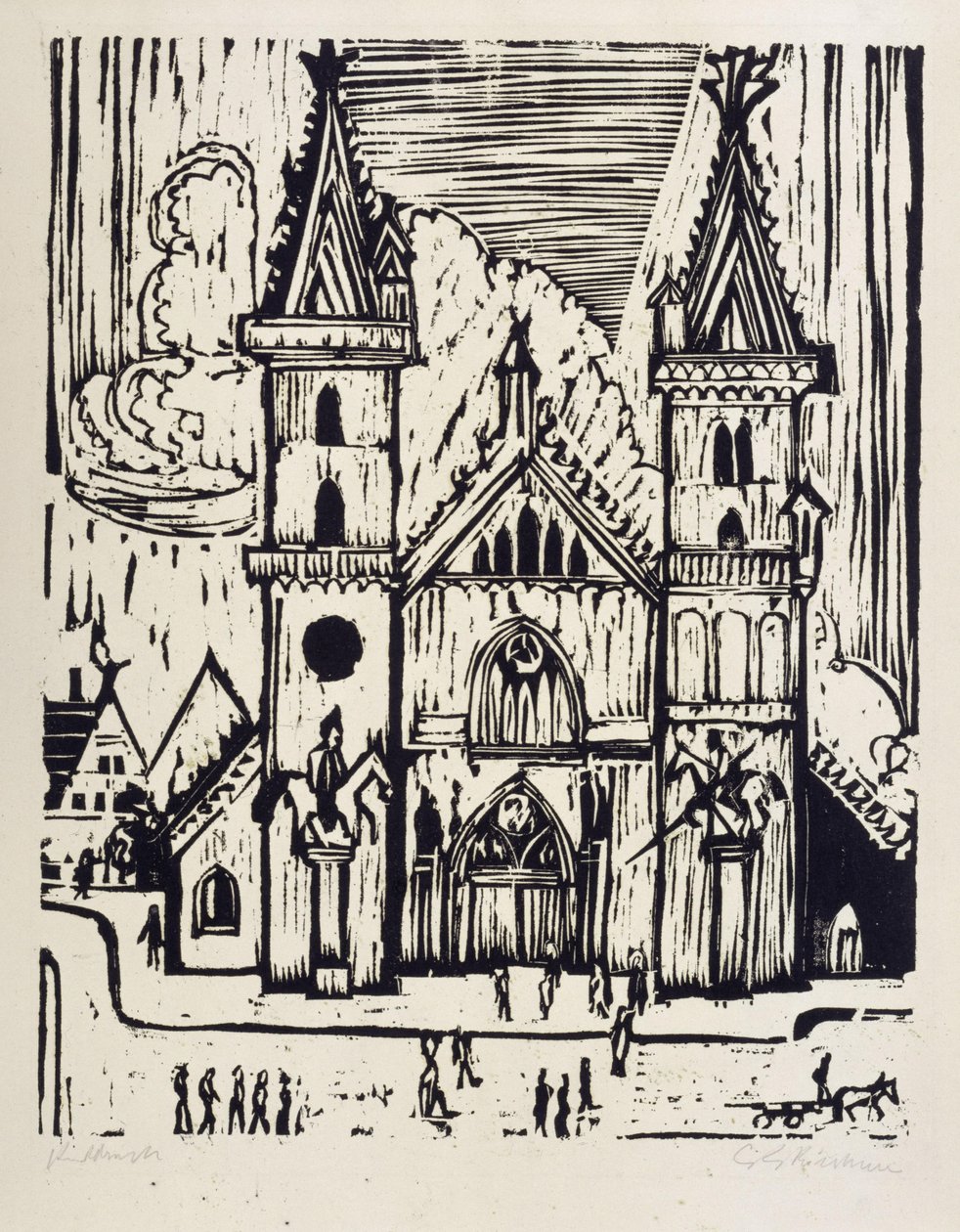 Cattedrale di Basilea da Ernst Ludwig Kirchner