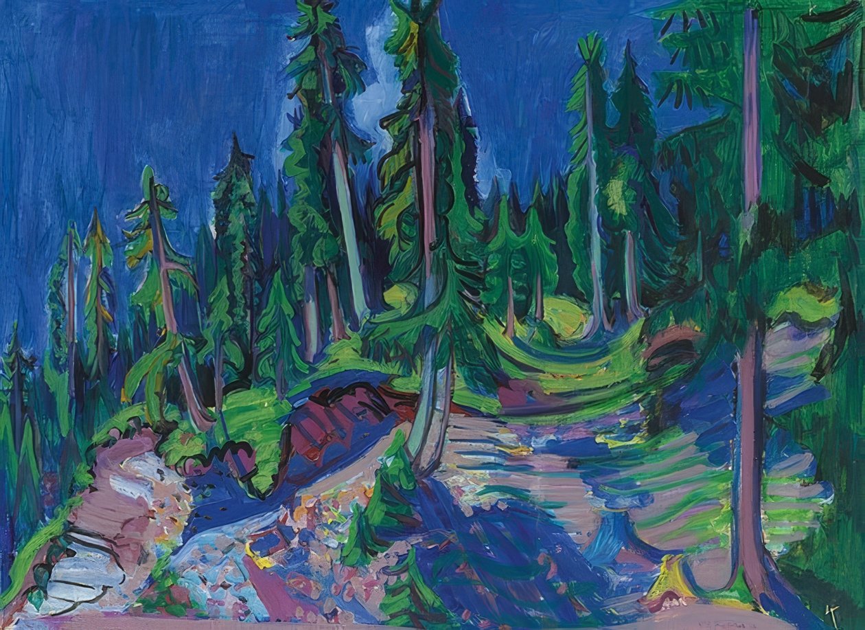 Studio di foresta di montagna da Ernst Ludwig Kirchner