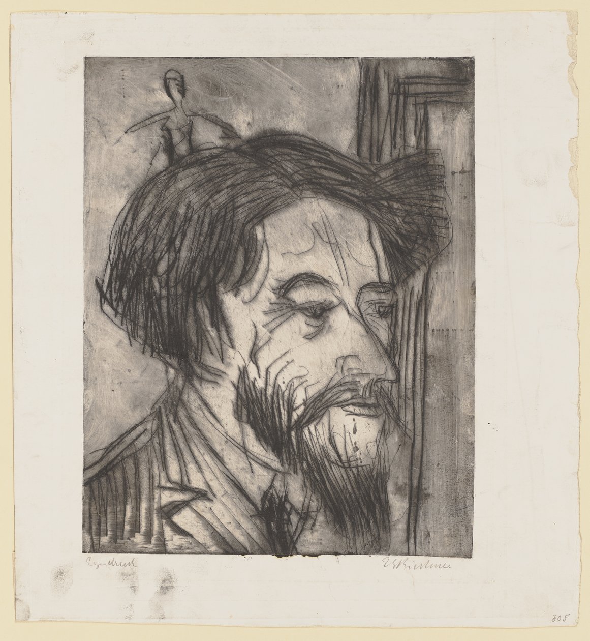 Ritratto del professor Enrico Padua da Ernst Ludwig Kirchner