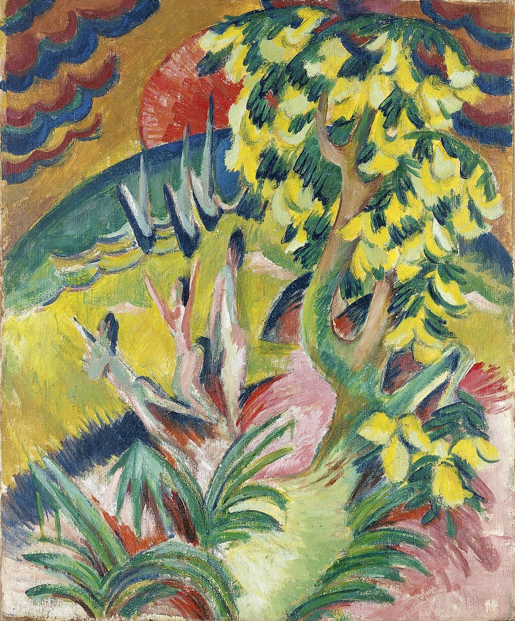Baia curva, c. 1914 da Ernst Ludwig Kirchner