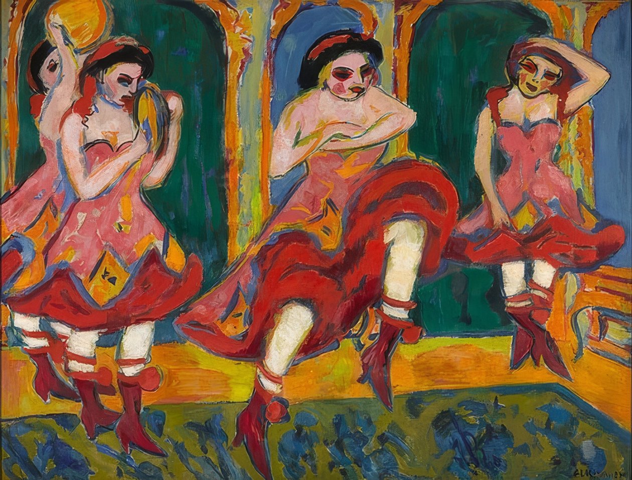 Danzatrici di czardas. 1908-20 da Ernst Ludwig Kirchner