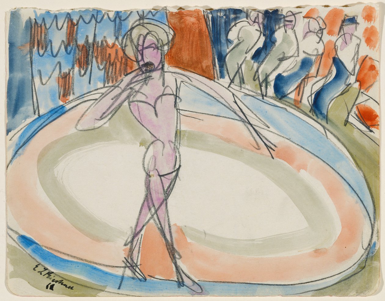 Donna che balla al cabaret da Ernst Ludwig Kirchner