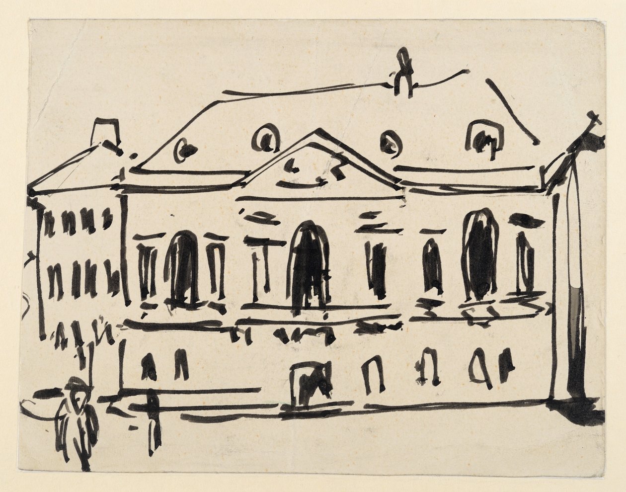 Il Palazzo Curlandese sulla Zeughausplatz a Dresda da Ernst Ludwig Kirchner