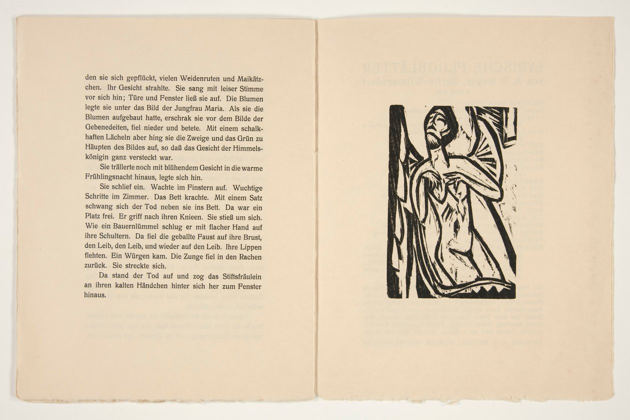 Das Stiftsfräulein und der Tod (La canonica e la morte). Illustrazioni per un romanzo di Alfred Döblin da Ernst Ludwig Kirchner
