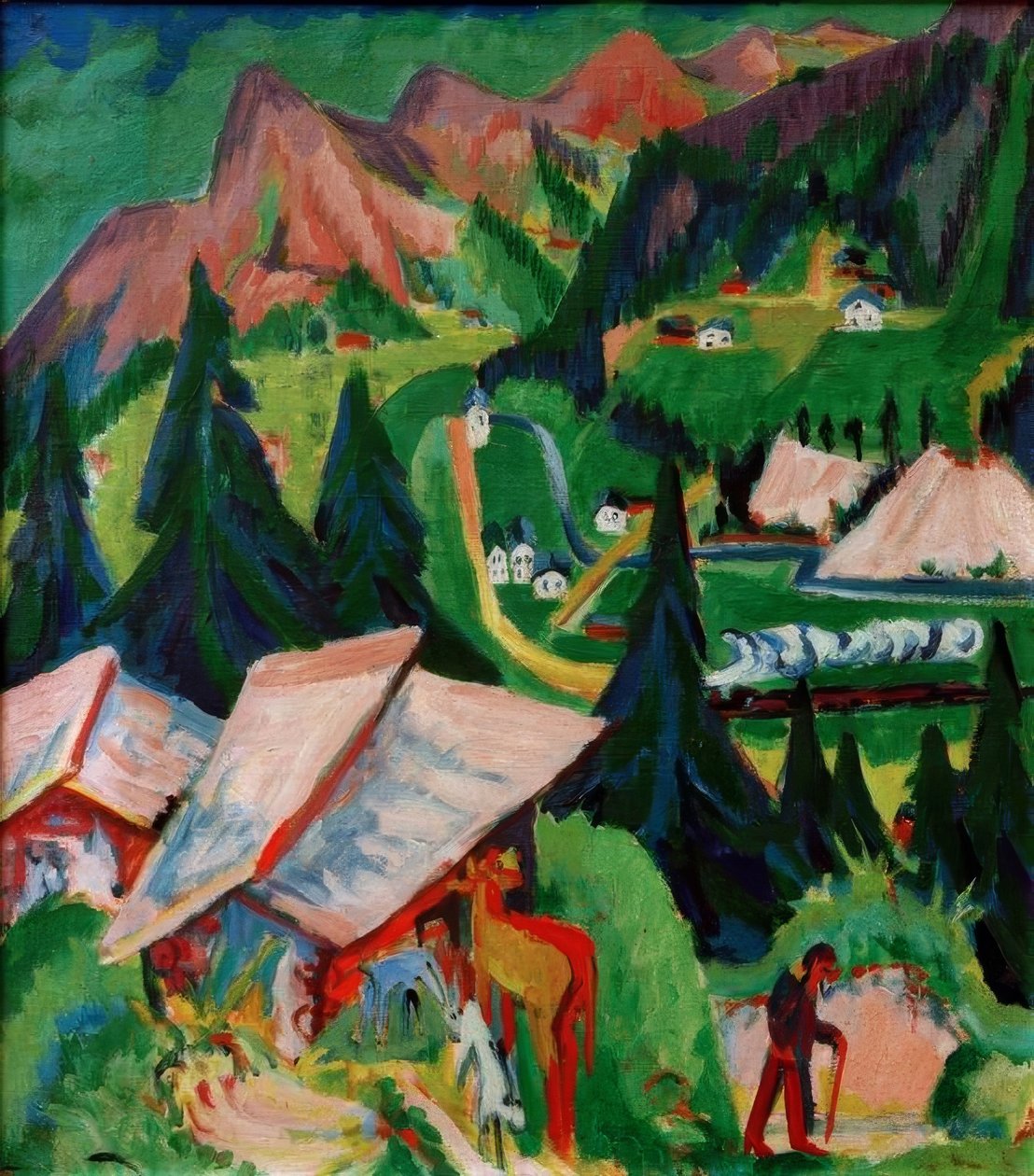Il Junkerboden dalla Stafel da Ernst Ludwig Kirchner
