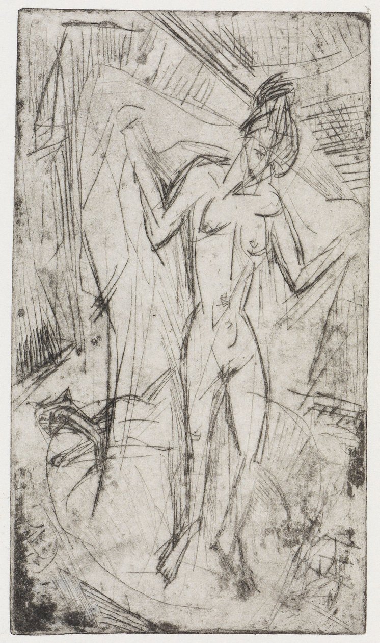 La danza tra le donne/Bagnanti con gatto da Ernst Ludwig Kirchner