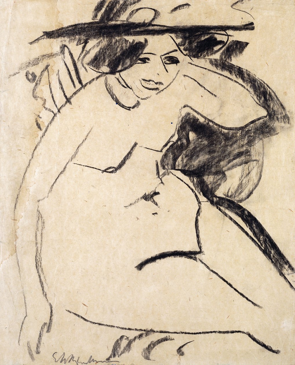 Dido mit Hut da Ernst Ludwig Kirchner