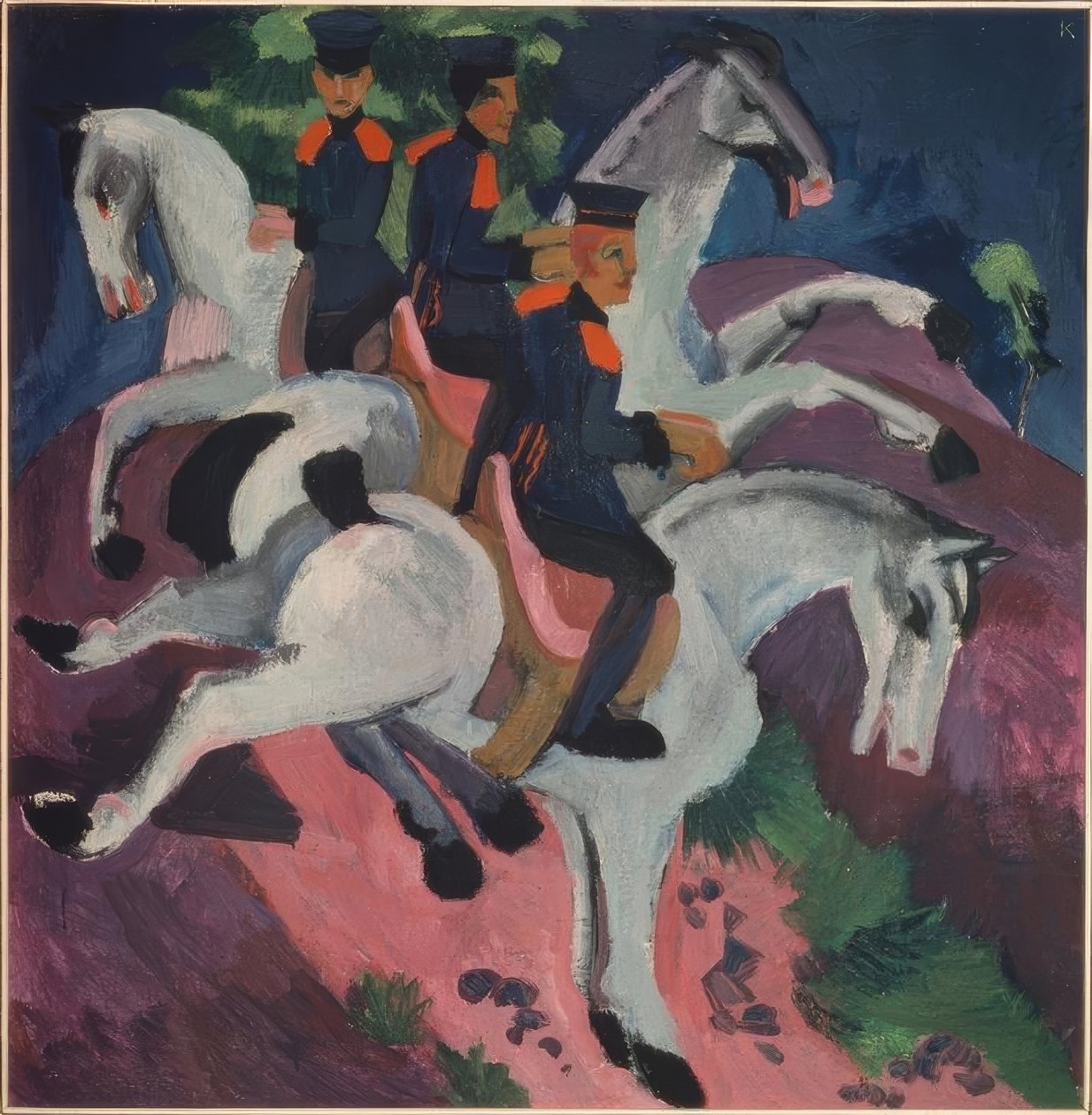 La scuola di equitazione da Ernst Ludwig Kirchner