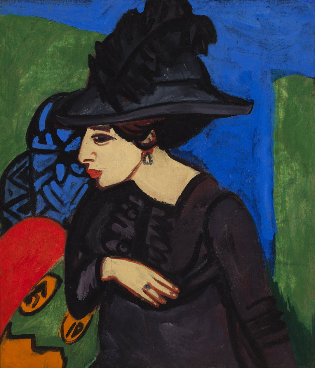 Dodo con un cappello di piume da Ernst Ludwig Kirchner