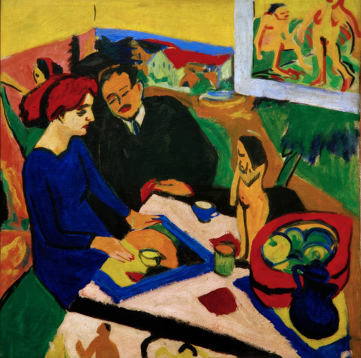 Doris e Heckel al tavolo da Ernst Ludwig Kirchner