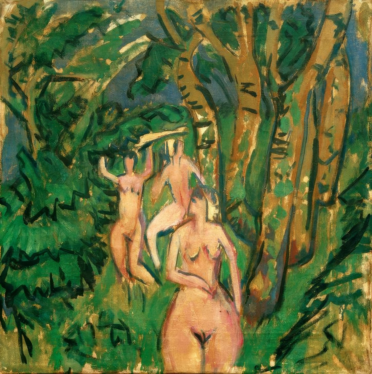 Tre nudi nel bosco da Ernst Ludwig Kirchner