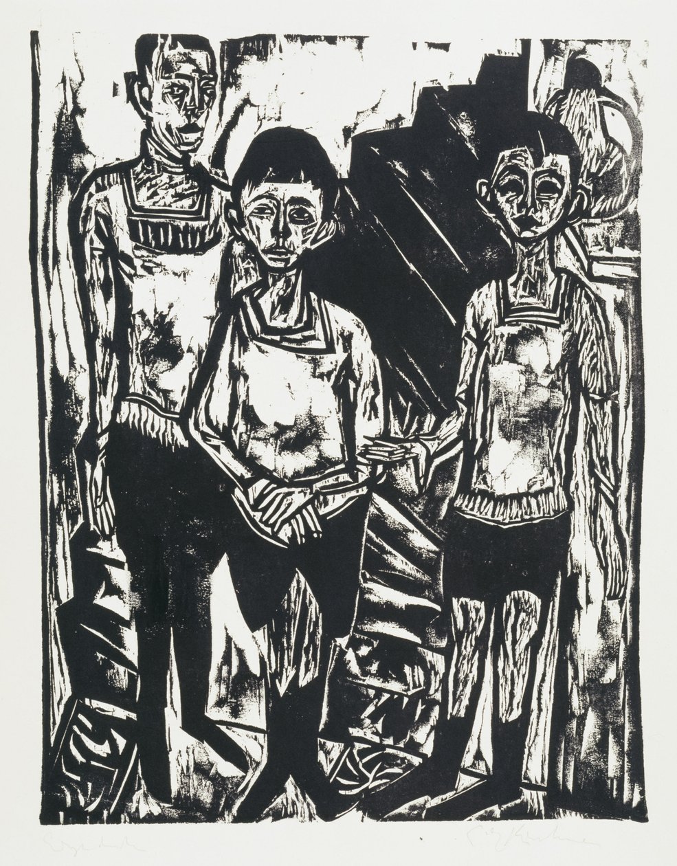 Tre ragazzi (i figli di Fehr) da Ernst Ludwig Kirchner