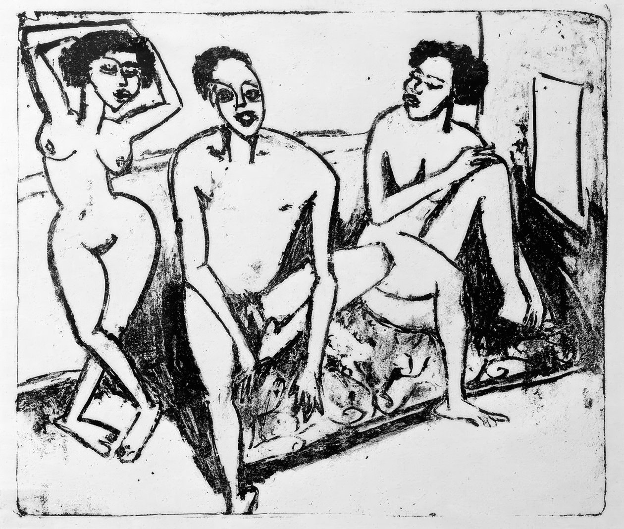 Tre nudi neri da Ernst Ludwig Kirchner