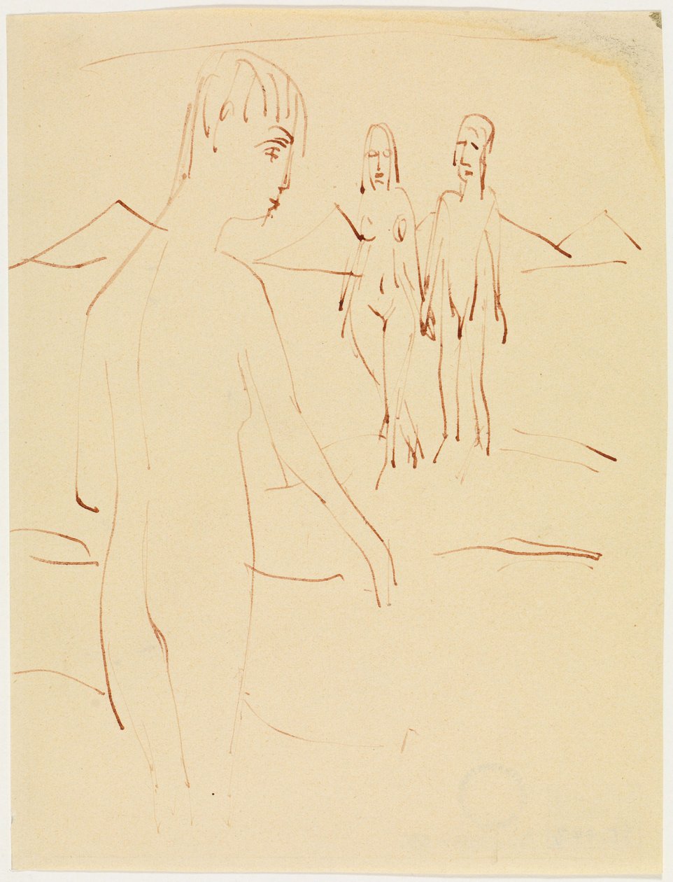 Tre figure in piedi all