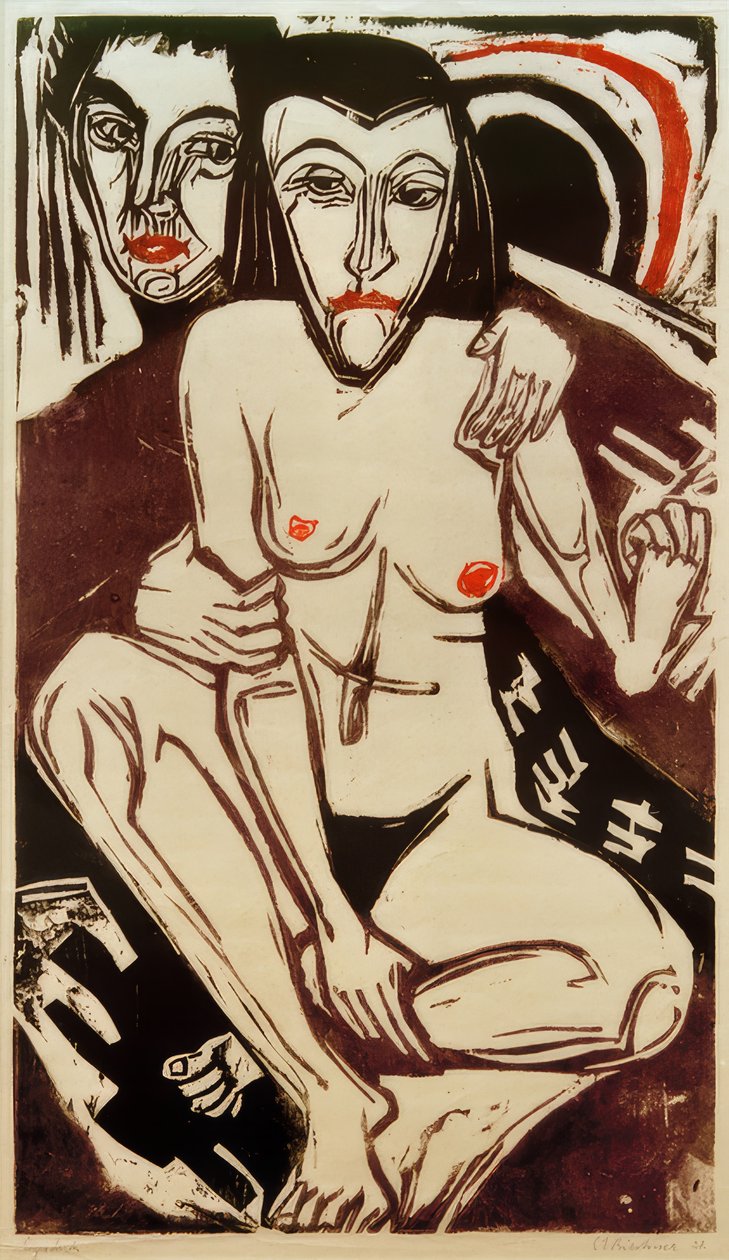 E. L. Kirchner, Melanconia (Autoritratto con Erna) da Ernst Ludwig Kirchner