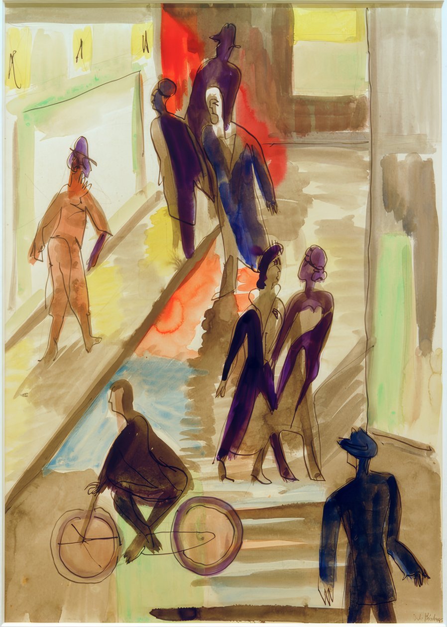 E. L. Kirchner, Scena di strada con bicicletta da Ernst Ludwig Kirchner