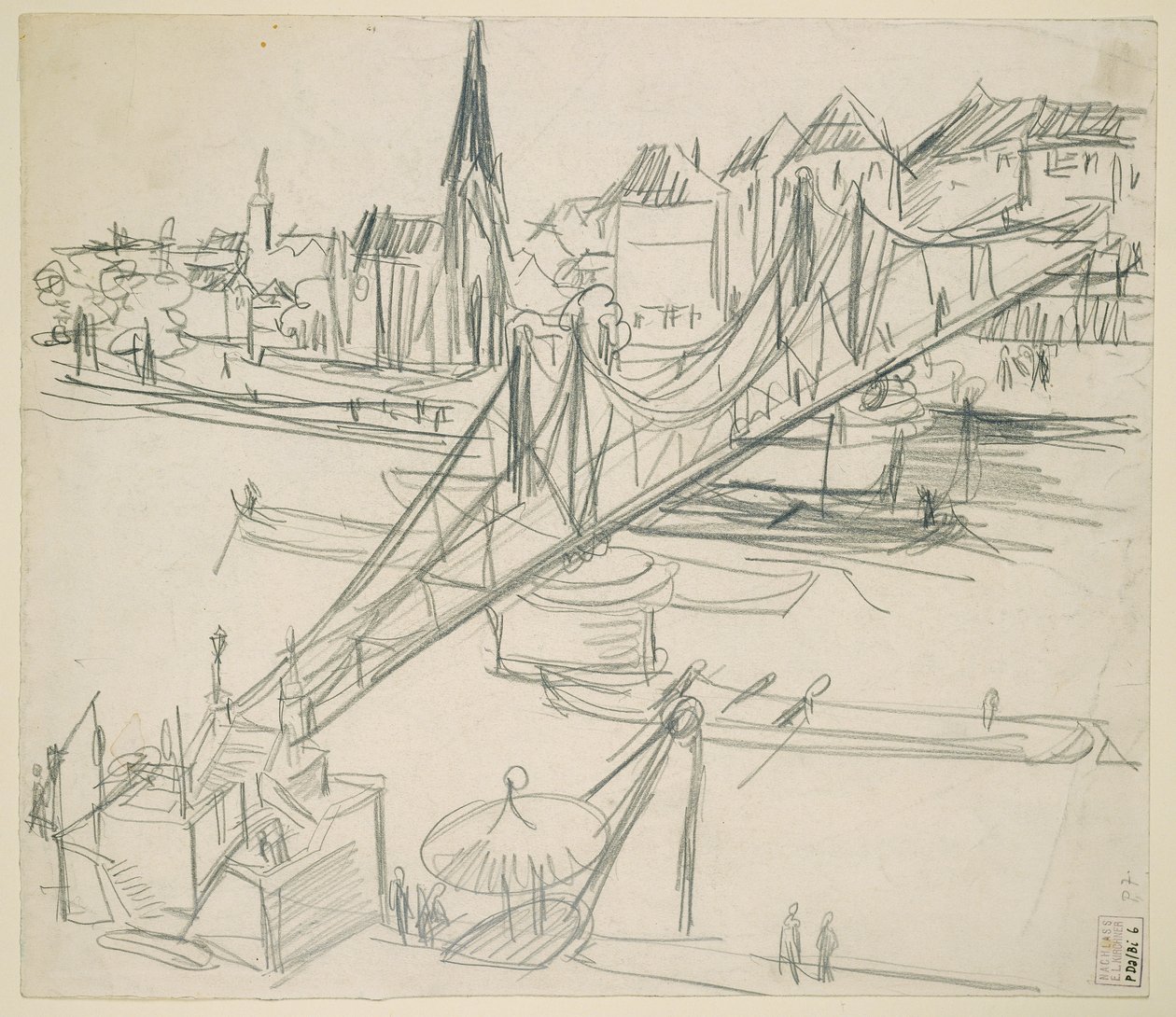 "Eiserner Steg" a Francoforte sul Meno con vista su Sachsenhausen da Ernst Ludwig Kirchner