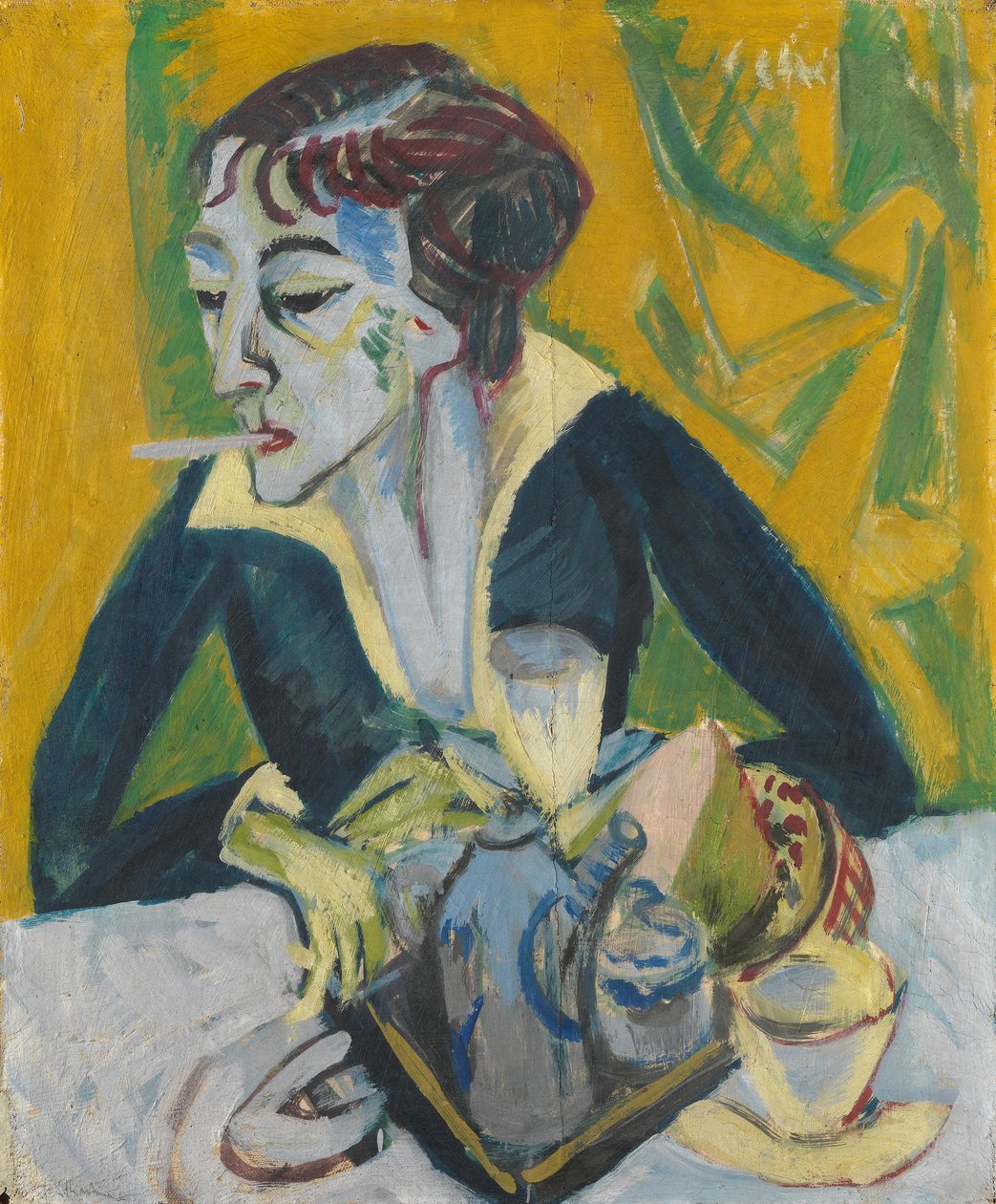 Erna con la sigaretta da Ernst Ludwig Kirchner