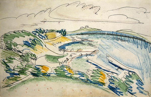 Costa di Fehmarn vicino a Wulfen da Ernst Ludwig Kirchner