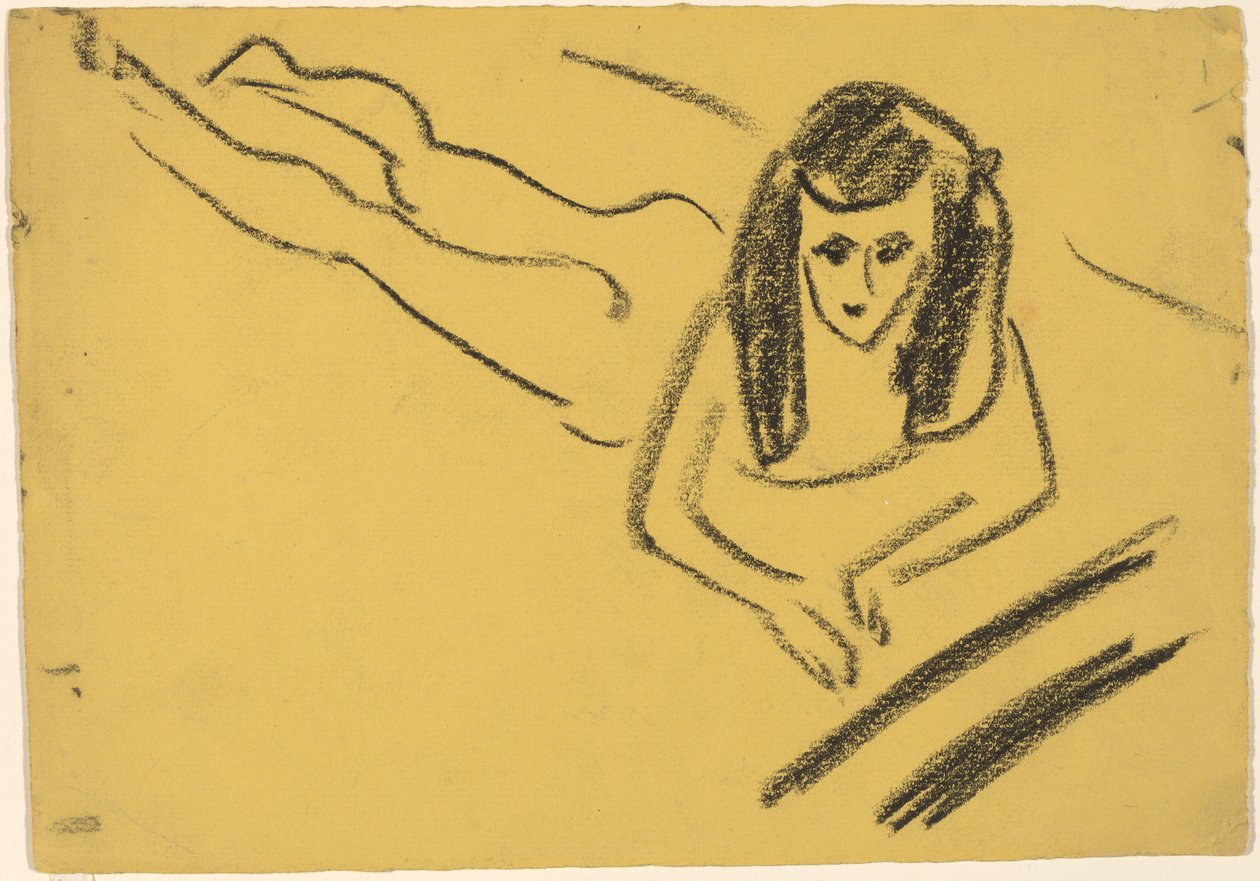 Fränzi distesa da Ernst Ludwig Kirchner