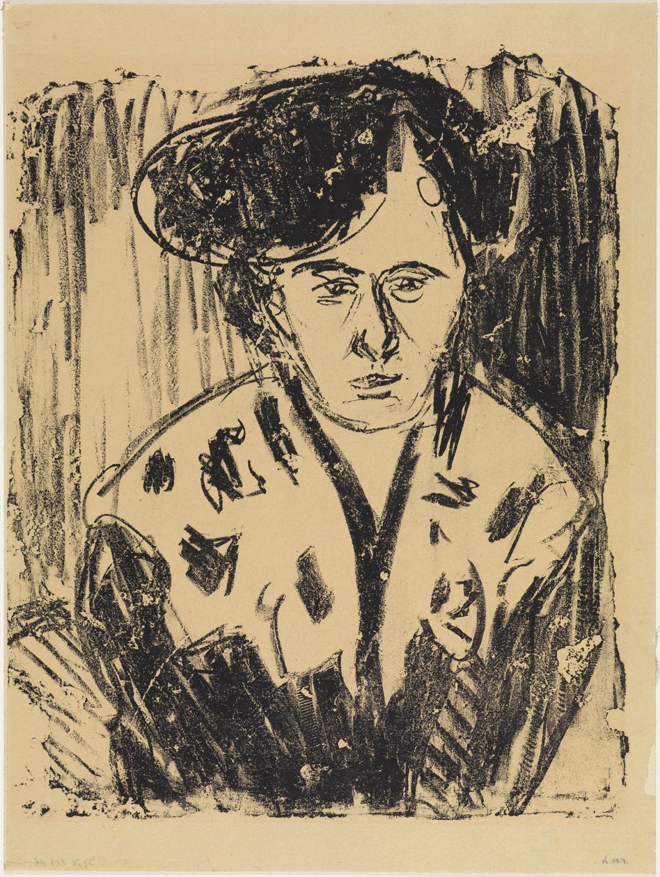 Donna con colletto di pizzo da Ernst Ludwig Kirchner