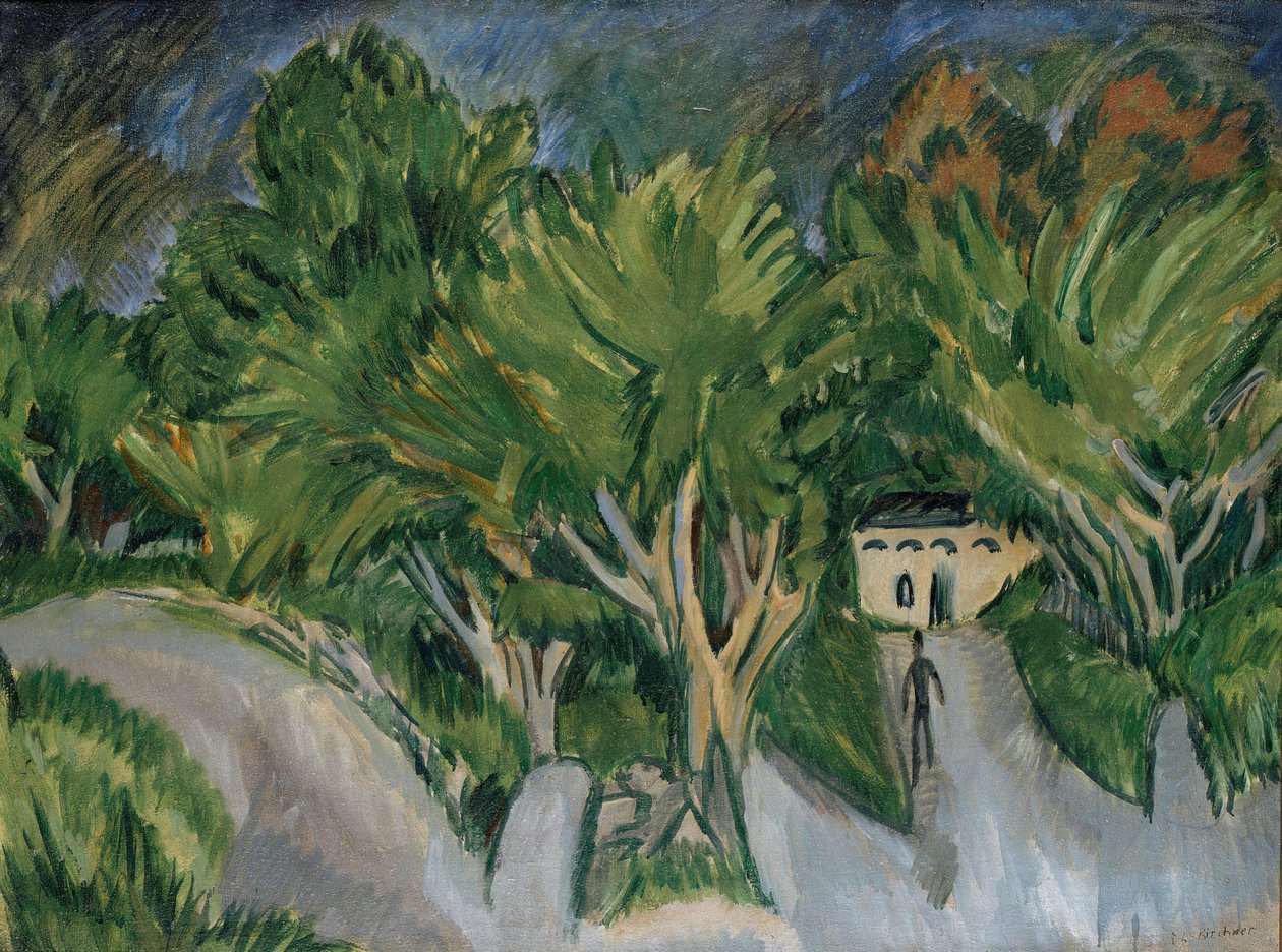 Casa sotto gli alberi (Fehmarn) da Ernst Ludwig Kirchner