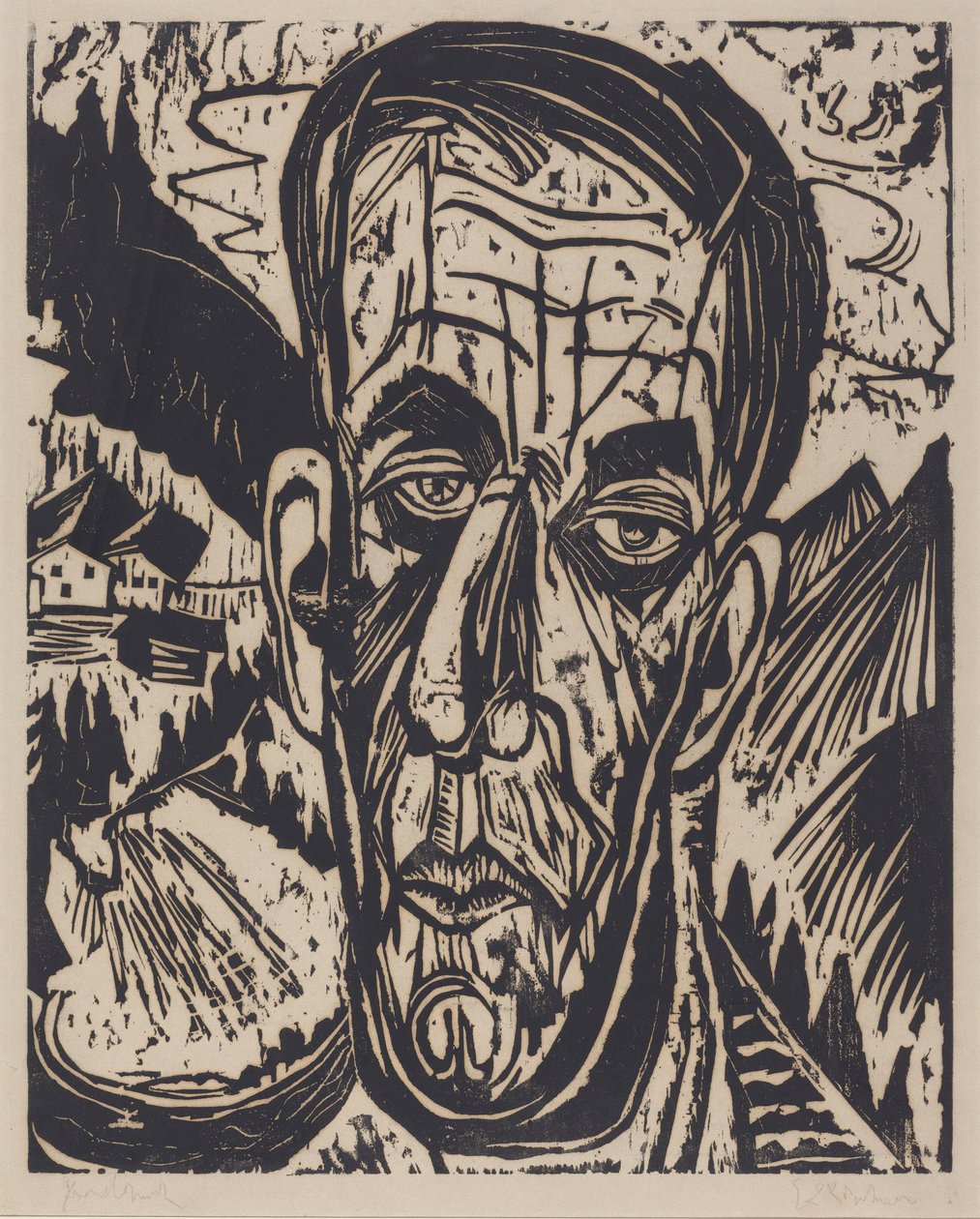 Head of van de Velde, Bright (Kopf van de Velde, Hell) da Ernst Ludwig Kirchner