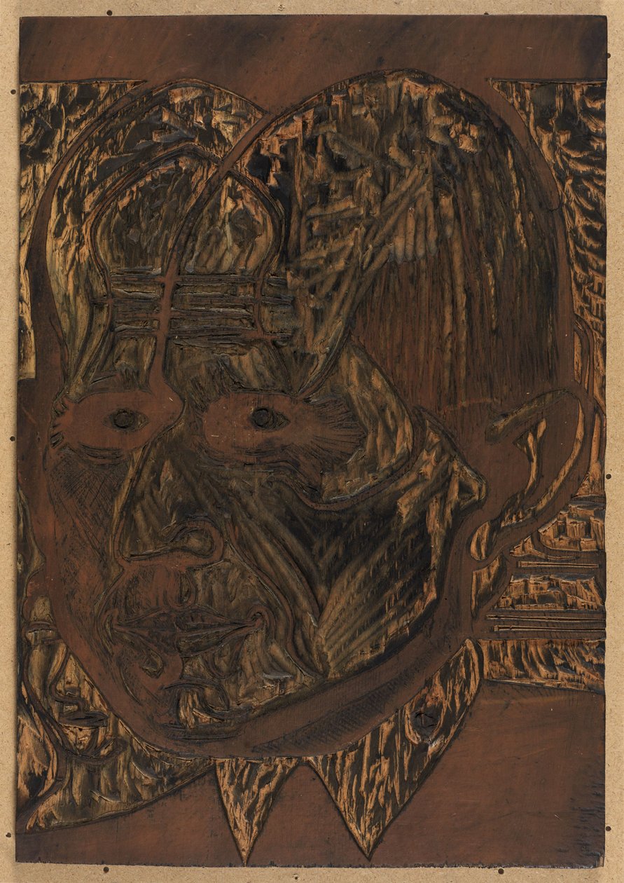 Testa del dott. Bauer, blocco da disegno da Ernst Ludwig Kirchner