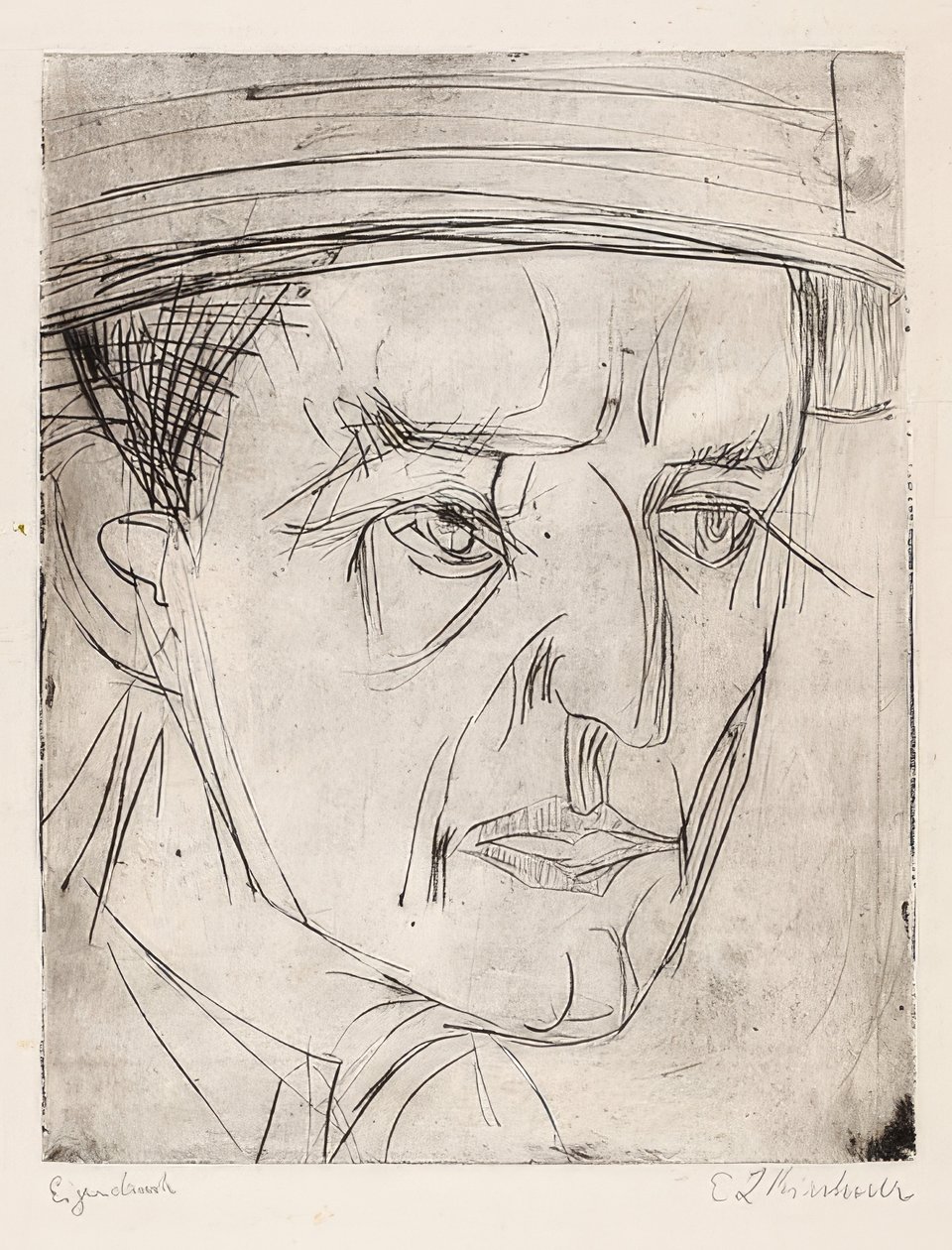 Testa del Dr. Grisebach da Ernst Ludwig Kirchner